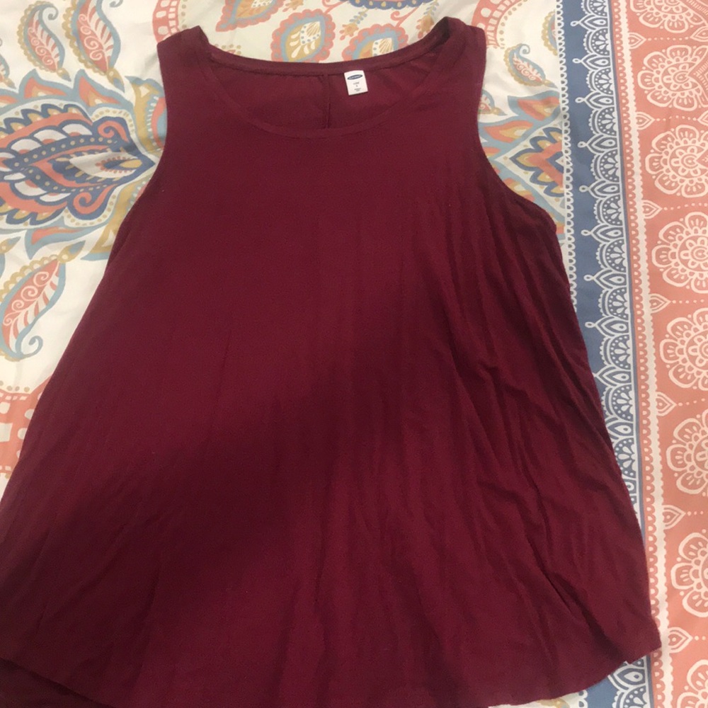 Burgundy tank top